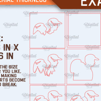 Intra απο ξύλο plywood 3mm-4mm πάχος κοπής με λέιζερ με 3D στρώσεις Δίασταση 30x20 cm INTRAFABR-96209176 - Image 2