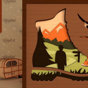 Intra απο ξύλο plywood 3mm-4mm πάχος κοπής με λέιζερ με 3D στρώσεις Δίασταση 30x20 cm INTRAFABR-96209176 - Image 7