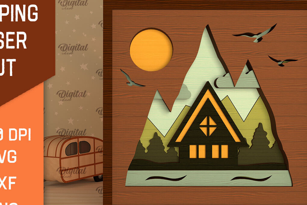 Intra απο ξύλο plywood 3mm-4mm πάχος 3D Layered Camping . Camping Δίασταση 30x20 cm INTRAFABR-96207400