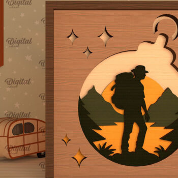 Intra απο ξύλο plywood 3mm-4mm πάχος 3D Layered Camping . Camping Δίασταση 30x20 cm INTRAFABR-96206893 - Image 1