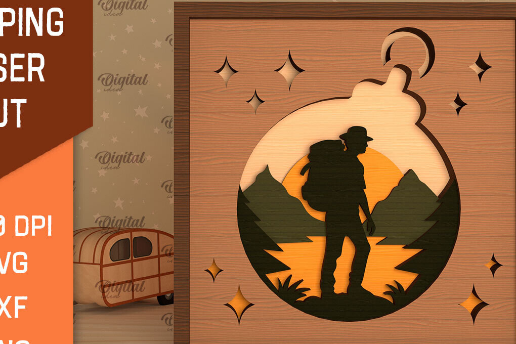 Intra απο ξύλο plywood 3mm-4mm πάχος 3D Layered Camping . Camping Δίασταση 30x20 cm INTRAFABR-96206893