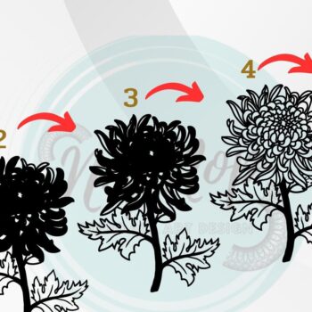 Intra απο ξύλο plywood 3mm-4mm πάχος Τρισδιάστατο γαρύφαλλο με στρώματα Δίασταση 10x12 cm INTRAFABR-71317259 - Image 2