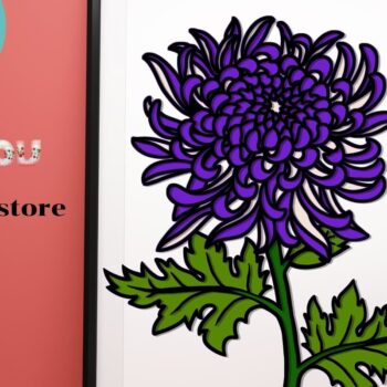 Intra απο ξύλο plywood 3mm-4mm πάχος Τρισδιάστατο γαρύφαλλο με στρώματα Δίασταση 10x12 cm INTRAFABR-71317259 - Image 5