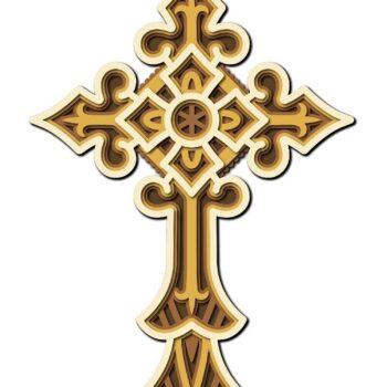 Intra απο ξύλο plywood 3mm-4mm πάχος 3d Layered Christian Cross EPS Δίασταση 30x20 cm INTRAFABR-113138851 - Image 3