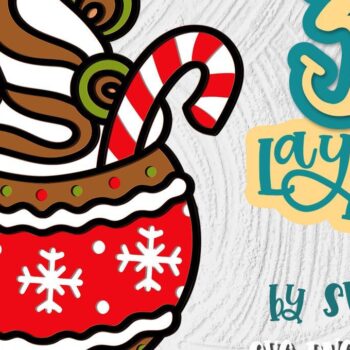 Intra απο ξύλο plywood 3mm-4mm πάχος Χριστουγεννιάτικο κακάο 3D Layered 01 Δίασταση 30x20 cm INTRAFABR-35010990 - Image 1