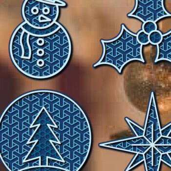 Intra απο ξύλο plywood 3mm-4mm πάχος 3D Layered Christmas Element Δίασταση 15x15 cm INTRAFABR-36618051 - Image 1