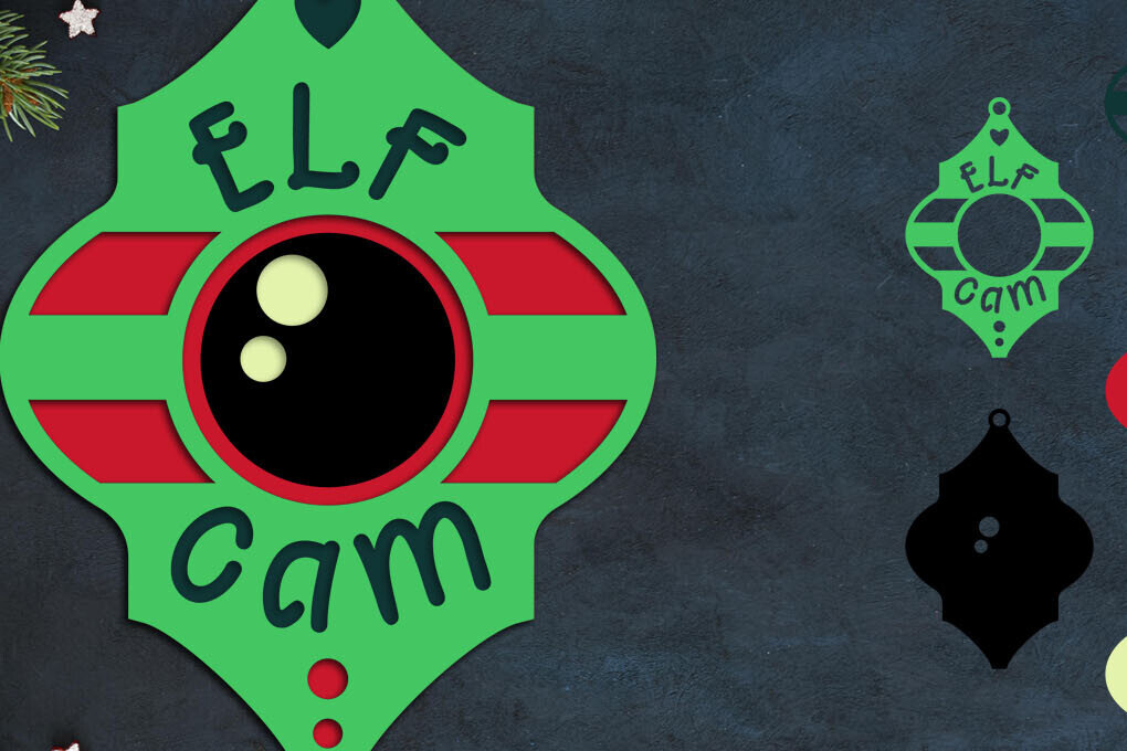 Intra απο ξύλο plywood 3mm-4mm πάχος 3d Layered Christmas, Elf Cam Δίασταση 8x8 cm INTRAFABR-84221129