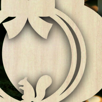 Intra απο ξύλο plywood 3mm-4mm πάχος Τρισδιάστατα χριστουγεννιάτικα στολίδια Δίασταση 8x8 cm INTRAFABR-104956950 - Image 3