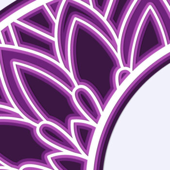 Intra απο ξύλο plywood 3mm-4mm πάχος αποκοπής 3D Layered Crescent Moon Δίασταση 30x20 cm INTRAFABR-24791456 - Image 3