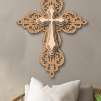 Intra απο ξύλο plywood 3mm-4mm πάχος Πρότυπο τρισδιάστατου σταυρού EPS Δίασταση 30x20 cm INTRAFABR-113256075 - Image 7