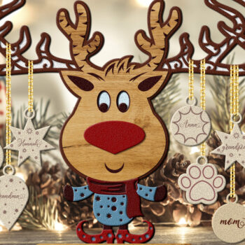Intra απο ξύλο plywood 3mm-4mm πάχος 3D Layered EER CHRISTMAS | Αποκοπή αρχείου Δίασταση 15x15 cm INTRAFABR-21133204 - Image 2