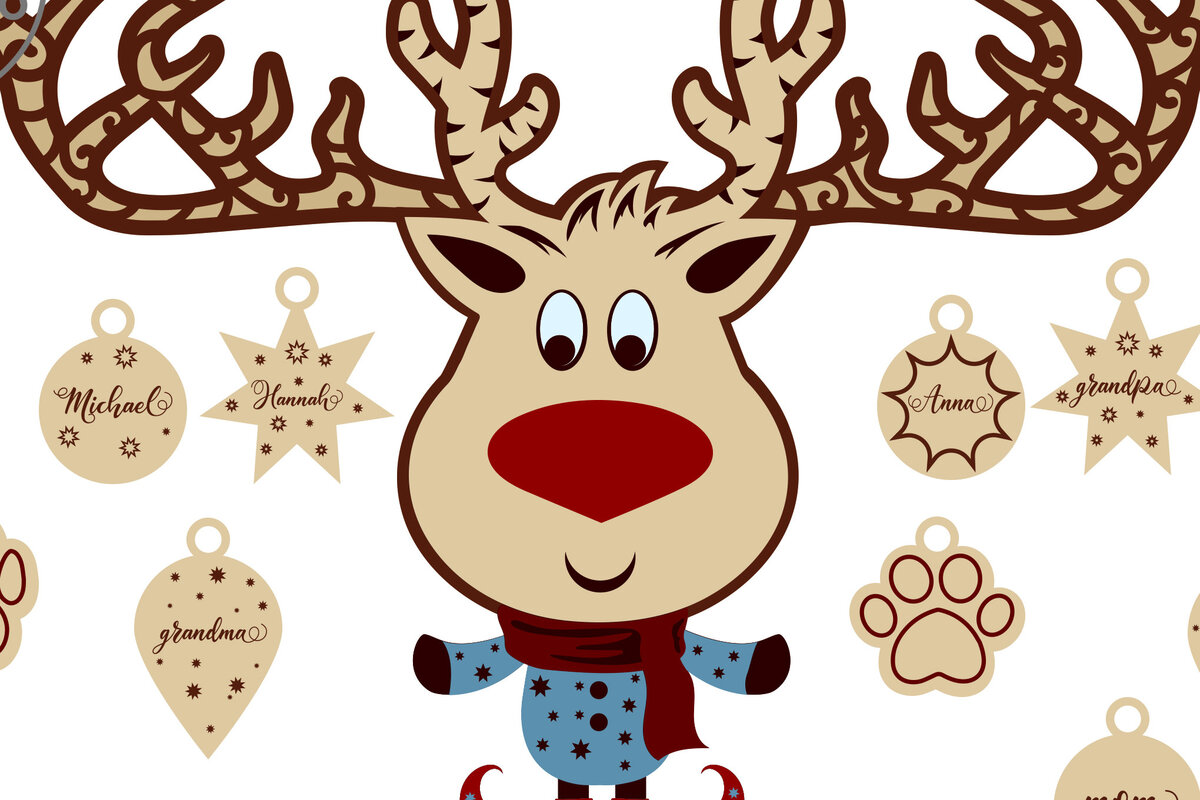 Intra απο ξύλο plywood 3mm-4mm πάχος 3D Layered EER CHRISTMAS | Αποκοπή αρχείου Δίασταση 15x15 cm INTRAFABR-21133204 - Image 7