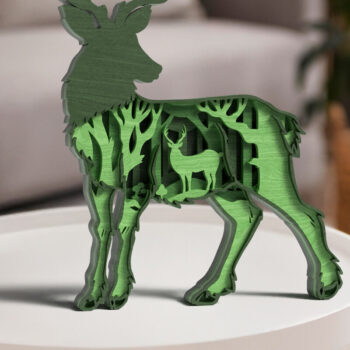 Intra απο ξύλο plywood 3mm-4mm πάχος 3D Layered Deer File Forest Wildlife Δίασταση 40x40 cm INTRAFABR-119179684 - Image 5