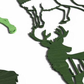 Intra απο ξύλο plywood 3mm-4mm πάχος 3D Layered Deer File Forest Wildlife Δίασταση 40x40 cm INTRAFABR-119179684 - Image 6