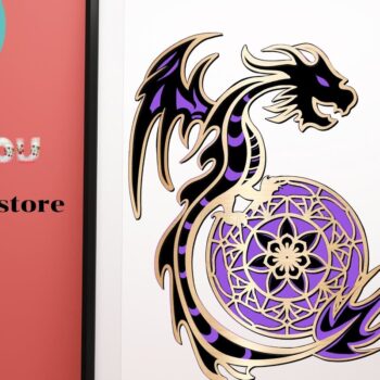 Intra απο ξύλο plywood 3mm-4mm πάχος 3D Layered Dragon Δίασταση 10x12 cm INTRAFABR-71317509 - Image 10