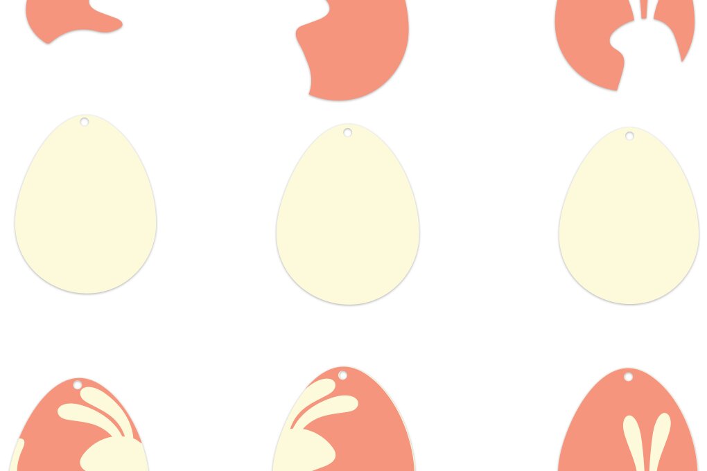 Intra απο ξύλο plywood 3mm-4mm πάχος Σκουλαρίκι πασχαλινό αυγό με 3D στρώματα Δίασταση 3x3 cm INTRAFABR-62456219