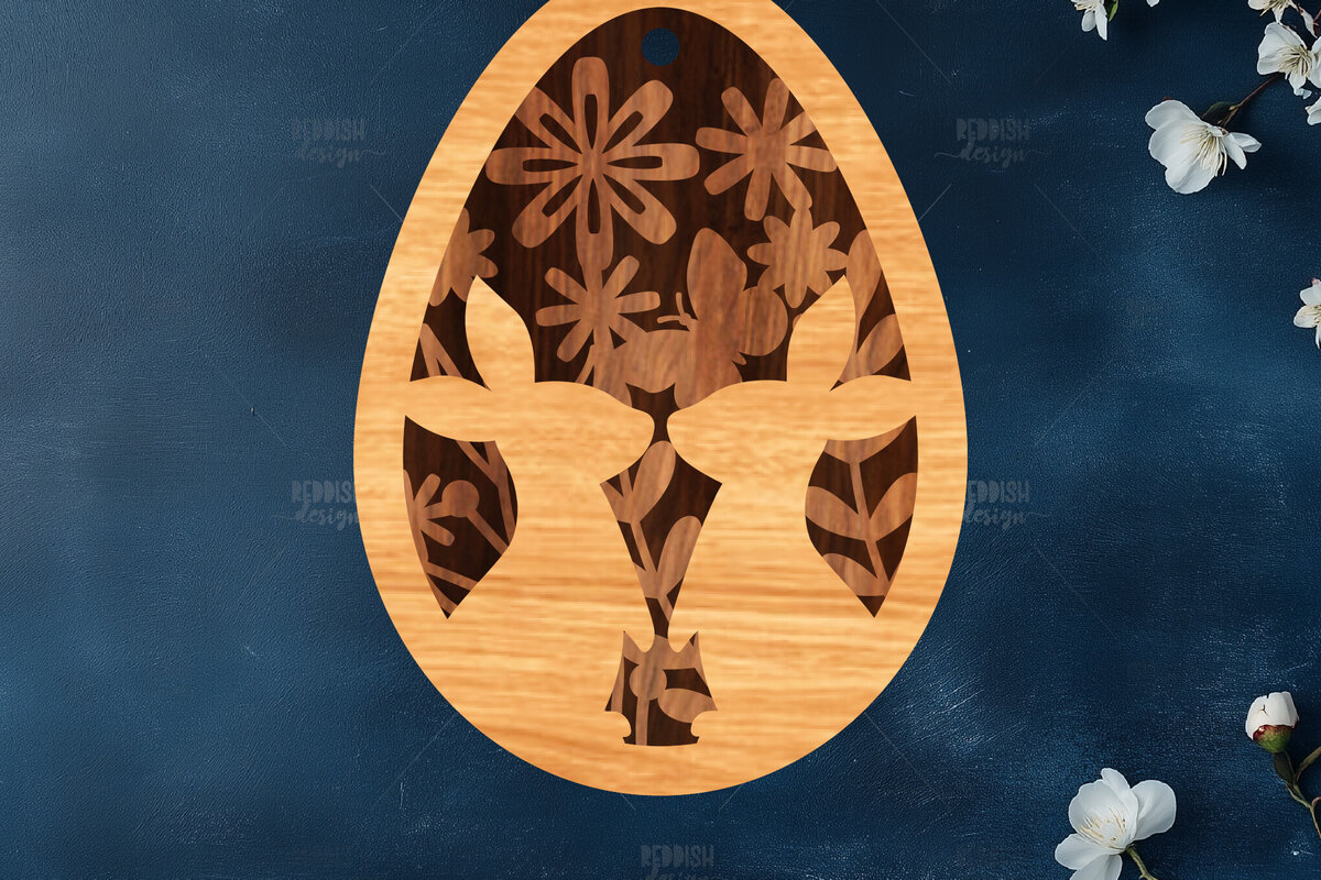 Intra απο ξύλο plywood 3mm-4mm πάχος κοπής με λέιζερ με 3D στρώσεις πασχαλινών αυγών Δίασταση 15x15 cm INTRAFABR-117170212