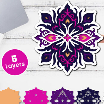 Intra απο ξύλο plywood 3mm-4mm πάχος Τρισδιάστατο floral χαρτί κοπής Δίασταση 12x12 cm INTRAFABR-118359267 - Image 1