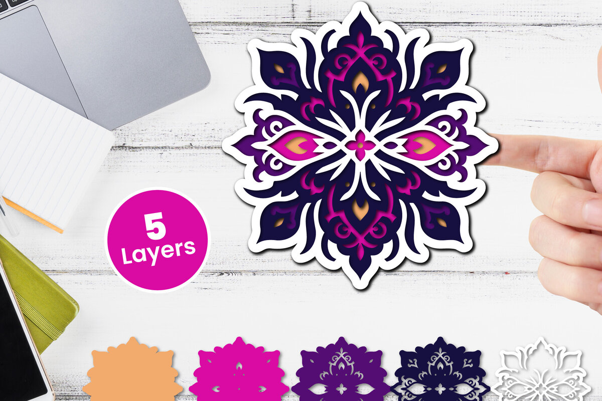 Intra απο ξύλο plywood 3mm-4mm πάχος Τρισδιάστατο floral χαρτί κοπής Δίασταση 12x12 cm INTRAFABR-118359267