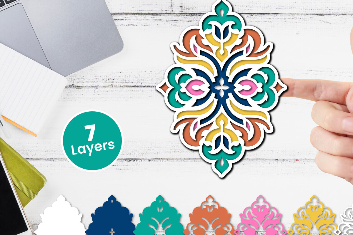 Intra απο ξύλο plywood 3mm-4mm πάχος Τρισδιάστατο floral χαρτί κοπής Δίασταση 12x12 cm INTRAFABR-118359311 - Image 1
