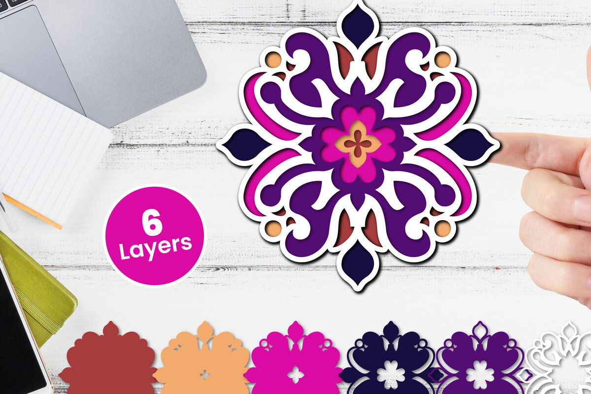 Intra απο ξύλο plywood 3mm-4mm πάχος Τρισδιάστατο floral χαρτί κοπής Δίασταση 12x12 cm INTRAFABR-118359328