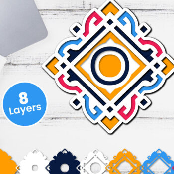 Intra απο ξύλο plywood 3mm-4mm πάχος Τρισδιάστατο floral χαρτί κοπής Δίασταση 12x12 cm INTRAFABR-118359340 - Image 1