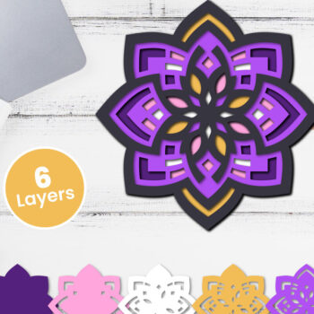 Intra απο ξύλο plywood 3mm-4mm πάχος Τρισδιάστατο floral χαρτί κοπής Δίασταση 12x12 cm INTRAFABR-118501796 - Image 1