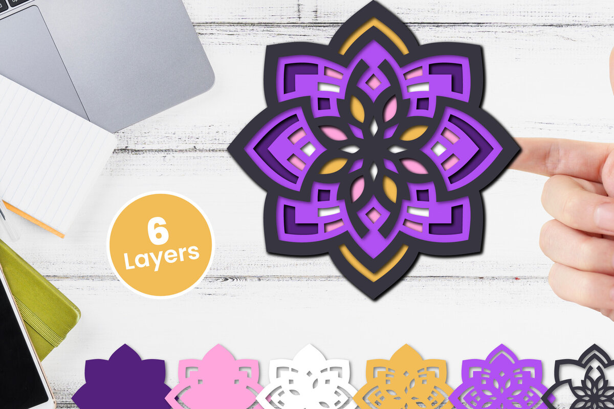 Intra απο ξύλο plywood 3mm-4mm πάχος Τρισδιάστατο floral χαρτί κοπής Δίασταση 12x12 cm INTRAFABR-118501796