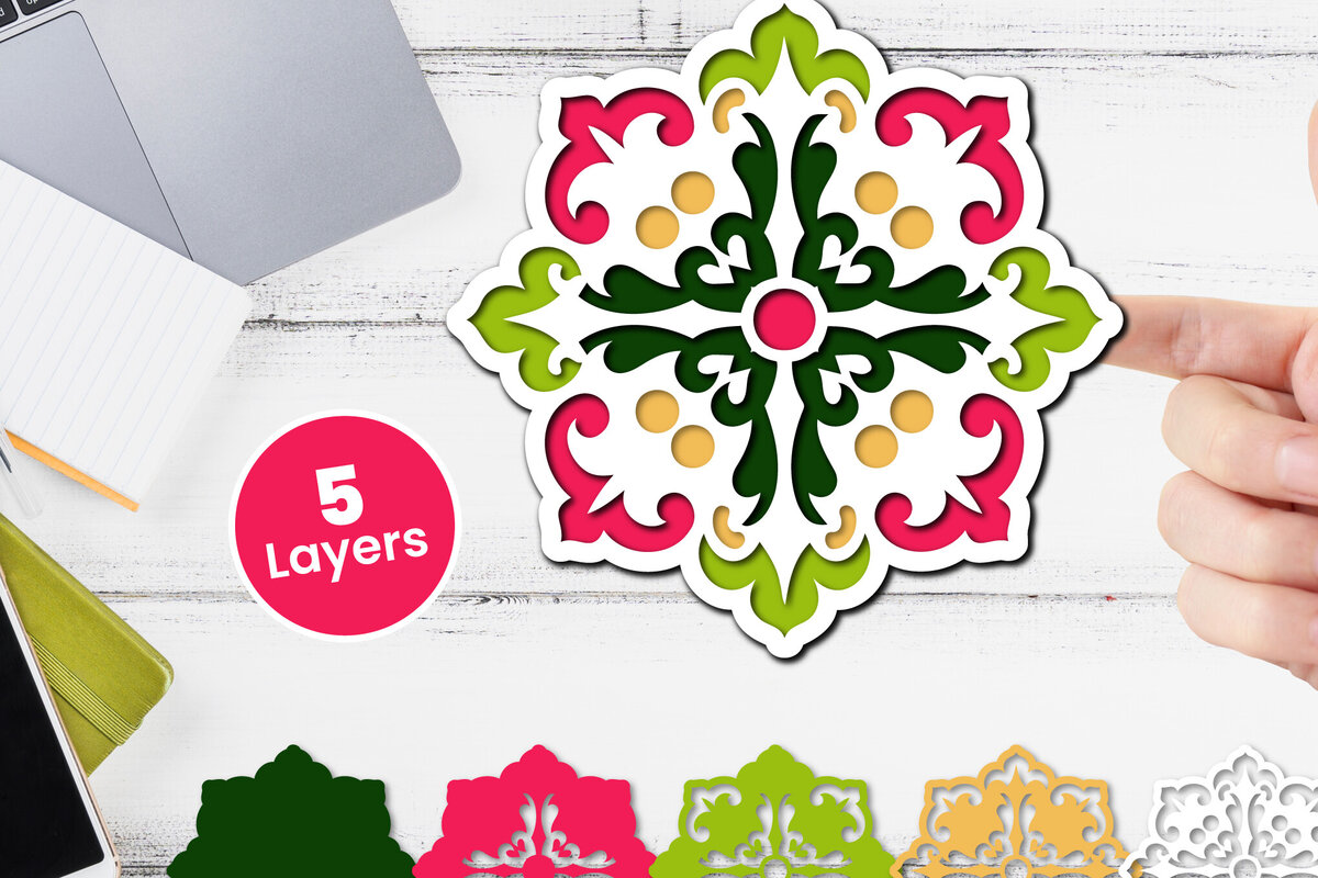 Intra απο ξύλο plywood 3mm-4mm πάχος Τρισδιάστατο floral χαρτί κοπής Δίασταση 12x12 cm INTRAFABR-118501807