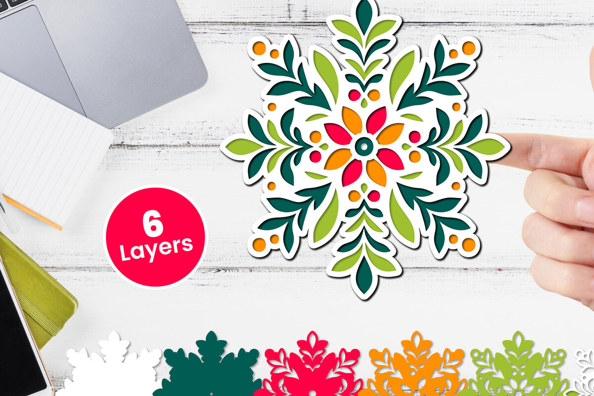 Intra απο ξύλο plywood 3mm-4mm πάχος 3D Layered Floral Paper, Δίασταση 12x12 cm INTRAFABR-117243363