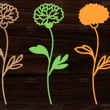 Intra απο ξύλο plywood 3mm-4mm πάχος Τρισδιάστατη λουλουδιών Δίασταση 15x15 cm INTRAFABR-113996222 - Image 1