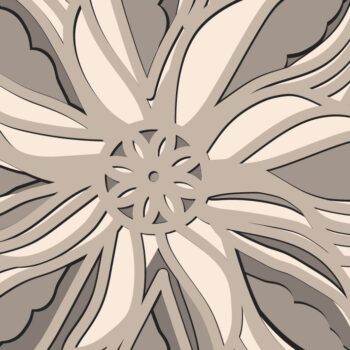 Intra απο ξύλο plywood 3mm-4mm πάχος 3d Layered Flower Mandala/Cricut Δίασταση 30x30 cm INTRAFABR-65639577 - Image 3