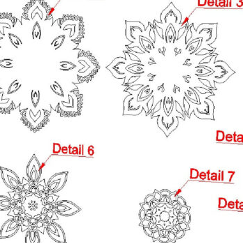 Intra απο ξύλο plywood 3mm-4mm πάχος τρισδιάστατη μάνταλα λουλουδιών Δίασταση 30x30 cm INTRAFABR-14293452 - Image 8