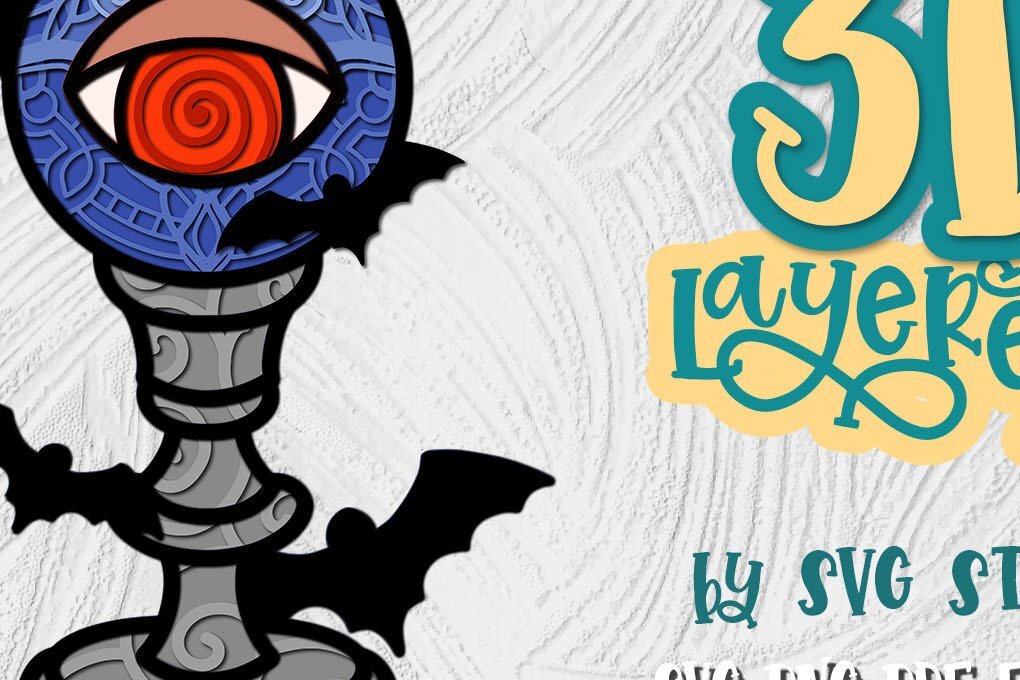 Intra απο ξύλο plywood 3mm-4mm πάχος 3D Layered Halloween Design Δίασταση 15x15 cm INTRAFABR-35277721