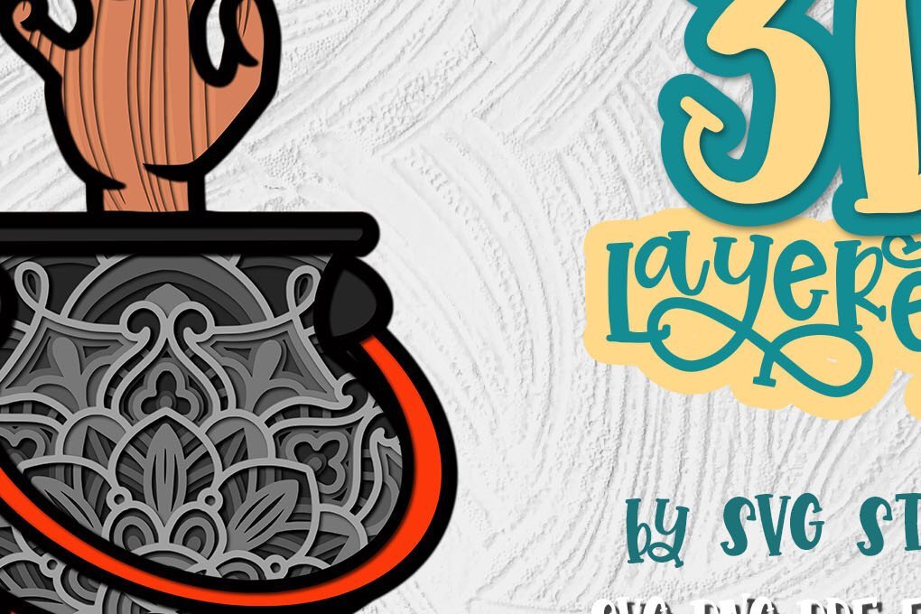 Intra απο ξύλο plywood 3mm-4mm πάχος 3D Layered Hand in the Cauldron Δίασταση 30x20 cm INTRAFABR-35277623