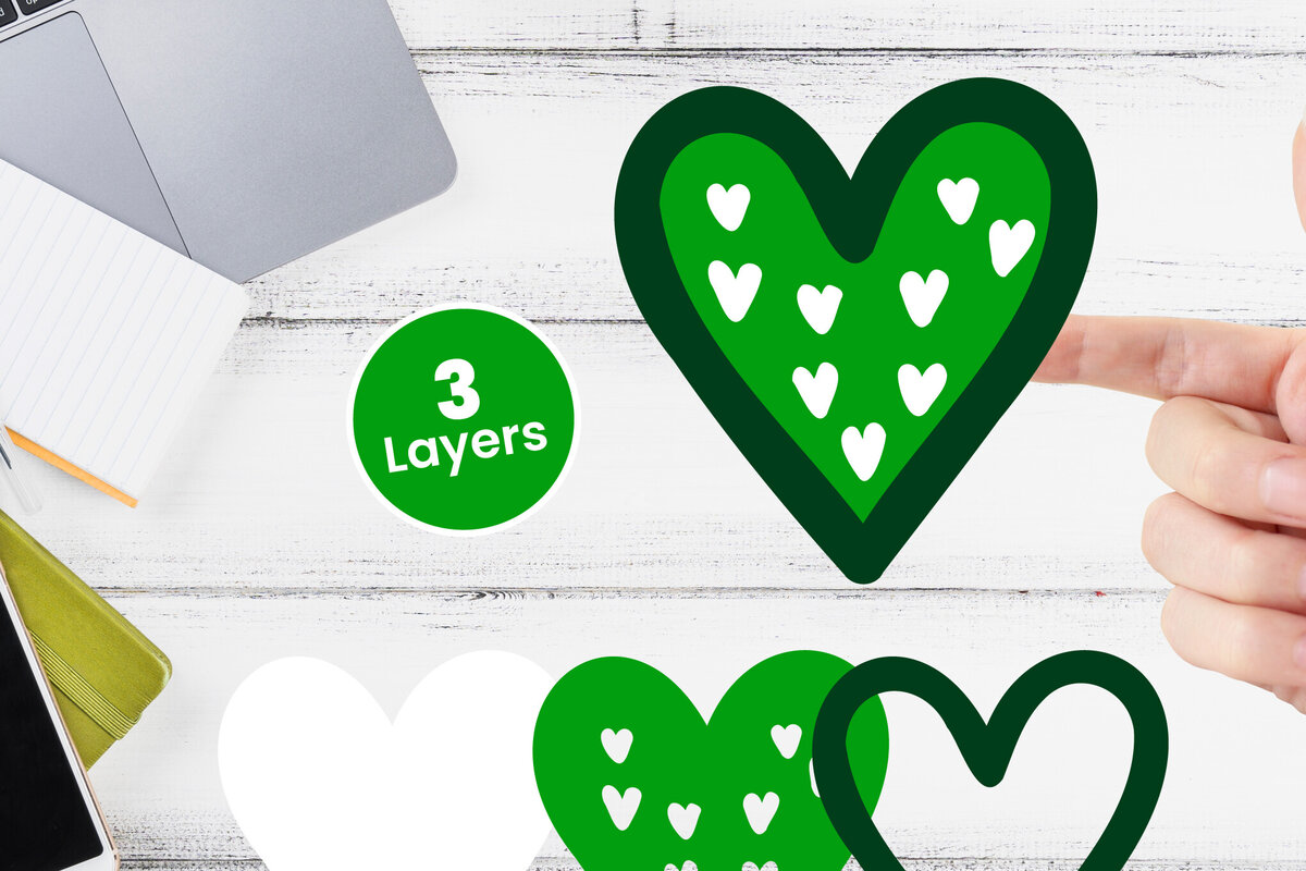 Intra απο ξύλο plywood 3mm-4mm πάχος 3D Layered Heart Papercut Δίασταση 12x12 cm INTRAFABR-116414593