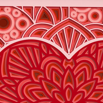 Intra απο ξύλο plywood 3mm-4mm πάχος αποκοπής 3D Layered Heart Shadow Box Δίασταση 8x8 cm INTRAFABR-24455774 - Image 3