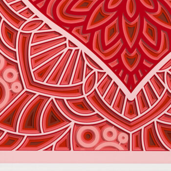 Intra απο ξύλο plywood 3mm-4mm πάχος αποκοπής 3D Layered Heart Shadow Box Δίασταση 8x8 cm INTRAFABR-24455774 - Image 4