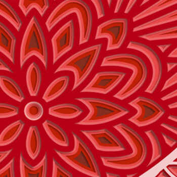 Intra απο ξύλο plywood 3mm-4mm πάχος αποκοπής 3D Layered Heart Shadow Box Δίασταση 8x8 cm INTRAFABR-24455774 - Image 5