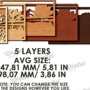 Intra απο ξύλο plywood 3mm-4mm πάχος Διακόσμηση σπιτιού με 3D επίπεδα Δίασταση 30x20 cm INTRAFABR-119973571 - Image 2