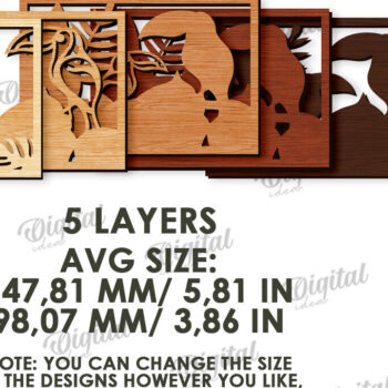 Intra απο ξύλο plywood 3mm-4mm πάχος Διακόσμηση σπιτιού με 3D επίπεδα Δίασταση 30x20 cm INTRAFABR-119973122 - Image 2