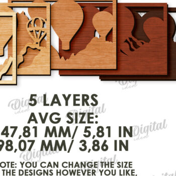 Intra απο ξύλο plywood 3mm-4mm πάχος Διακόσμηση σπιτιού με 3D επίπεδα Δίασταση 30x20 cm INTRAFABR-119973255 - Image 2