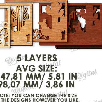 Intra απο ξύλο plywood 3mm-4mm πάχος Διακόσμηση σπιτιού με 3D επίπεδα Δίασταση 30x20 cm INTRAFABR-119973345 - Image 2