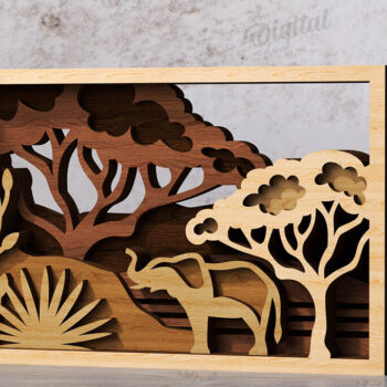 Intra απο ξύλο plywood 3mm-4mm πάχος Διακόσμηση σπιτιού με 3D επίπεδα Δίασταση 30x20 cm INTRAFABR-119973469 - Image 1