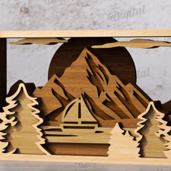 Intra απο ξύλο plywood 3mm-4mm πάχος Διακόσμηση σπιτιού με 3D επίπεδα Δίασταση 30x20 cm INTRAFABR-119973510 - Image 1