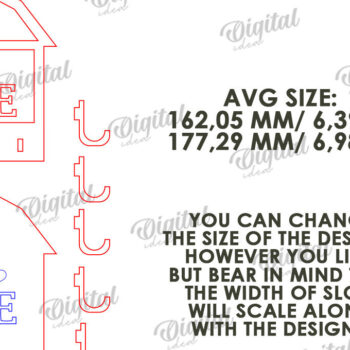Intra απο ξύλο plywood 3mm-4mm πάχος κλειδαριών σπιτιού με 3D επίπεδα Δίασταση 30x20 cm INTRAFABR-118906751 - Image 6