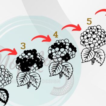 Intra απο ξύλο plywood 3mm-4mm πάχος Τρισδιάστατη ορτανσία με στρώματα. Δίασταση 10x12 cm INTRAFABR-71316810 - Image 2