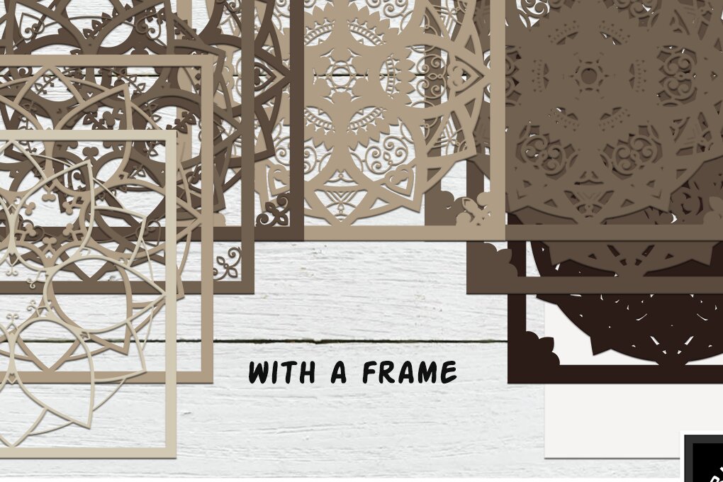 Intra απο ξύλο plywood 3mm-4mm πάχος 3D Layered Mandala Art 4 - Δίασταση 30x30 cm INTRAFABR-12116404