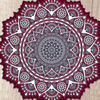 Intra απο ξύλο plywood 3mm-4mm πάχος 3D Layered Mandala Art – Πολυστρωματική κοπή Δίασταση 30x30 cm INTRAFABR-14437694 - Image 1