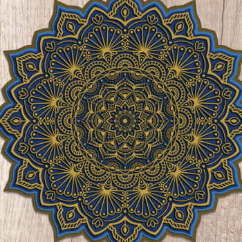 Intra απο ξύλο plywood 3mm-4mm πάχος 3D Layered Mandala Art – Πολυστρωματική κοπή Δίασταση 30x30 cm INTRAFABR-14437390 - Image 1